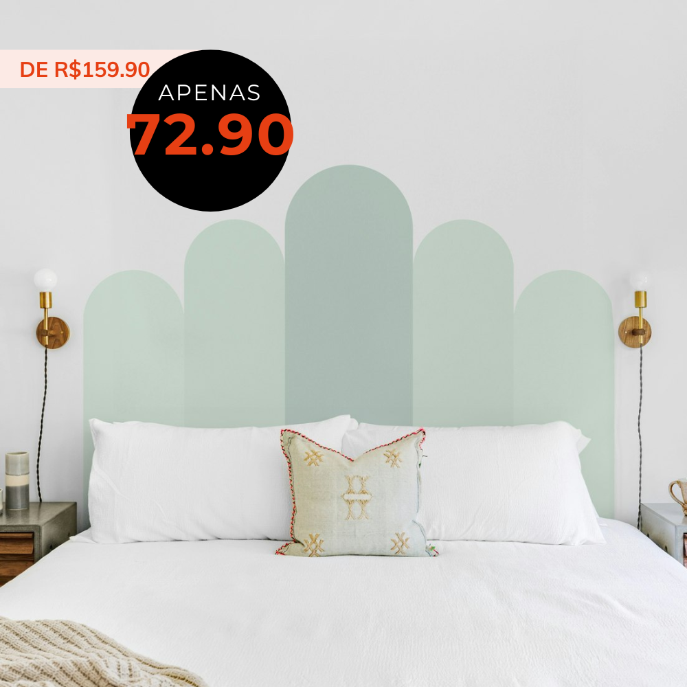 Cabeceira Arcos Verde para Quarto de Casal