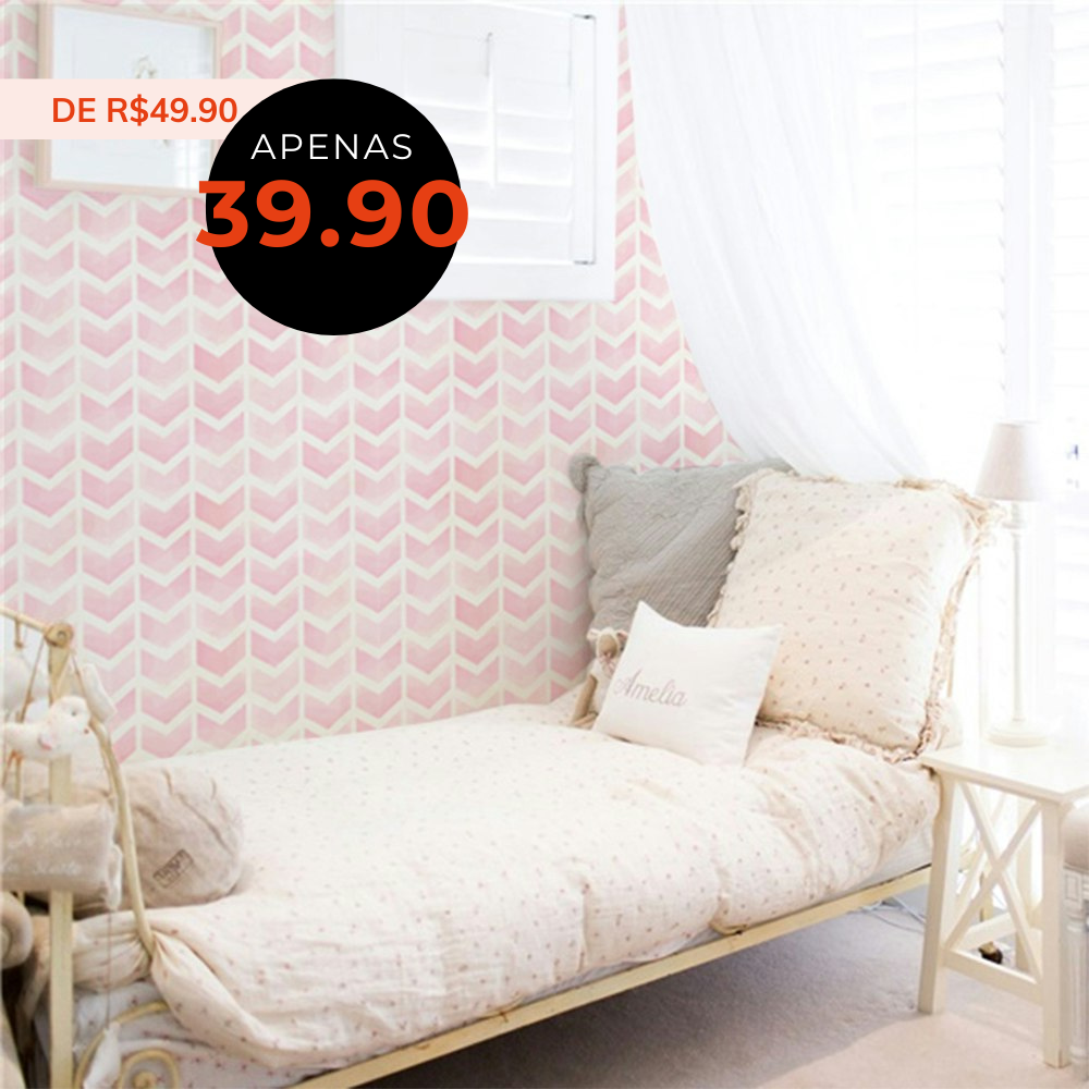 Papel de Parede para Quarto Rosa Aquarela