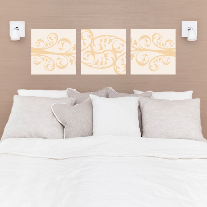 Quarto Arabesco Bege fundo Branco Promocao