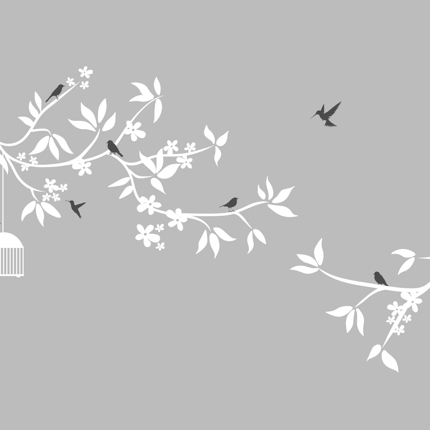 Adesivo Parede Galhos Brancos