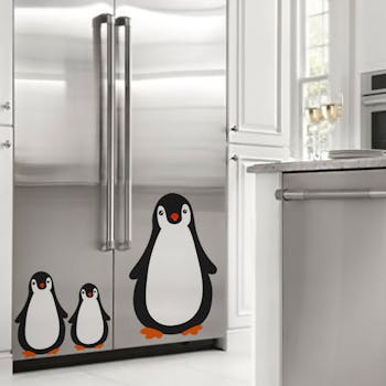 Adesivo de Parede cozinha Pinguim geladeira