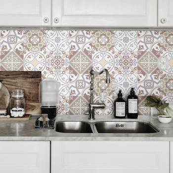 paredes do azulejo decorativo cozinha cores claras