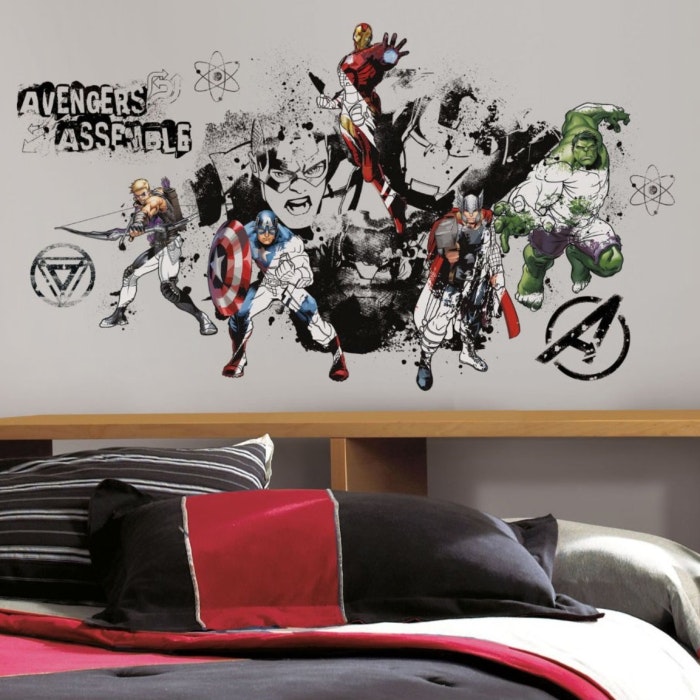 Adesivo De Parede Vingadores Grafite Rmk2241slm Grudado