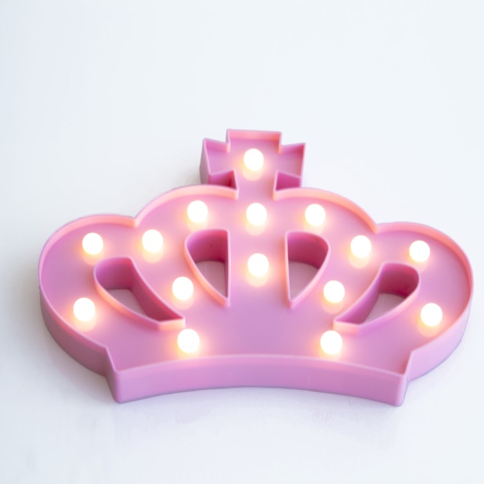 Luminaria Abajur Coroa Rosa Led Grudado