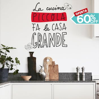 decore as paredes da cozinha com frase em italiano promocao