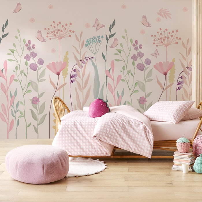 Painel de Parede Floral Aquarela