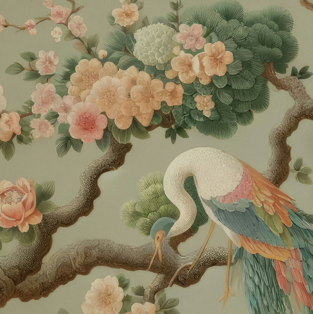 Painel de Parede Jardim Chinoiserie