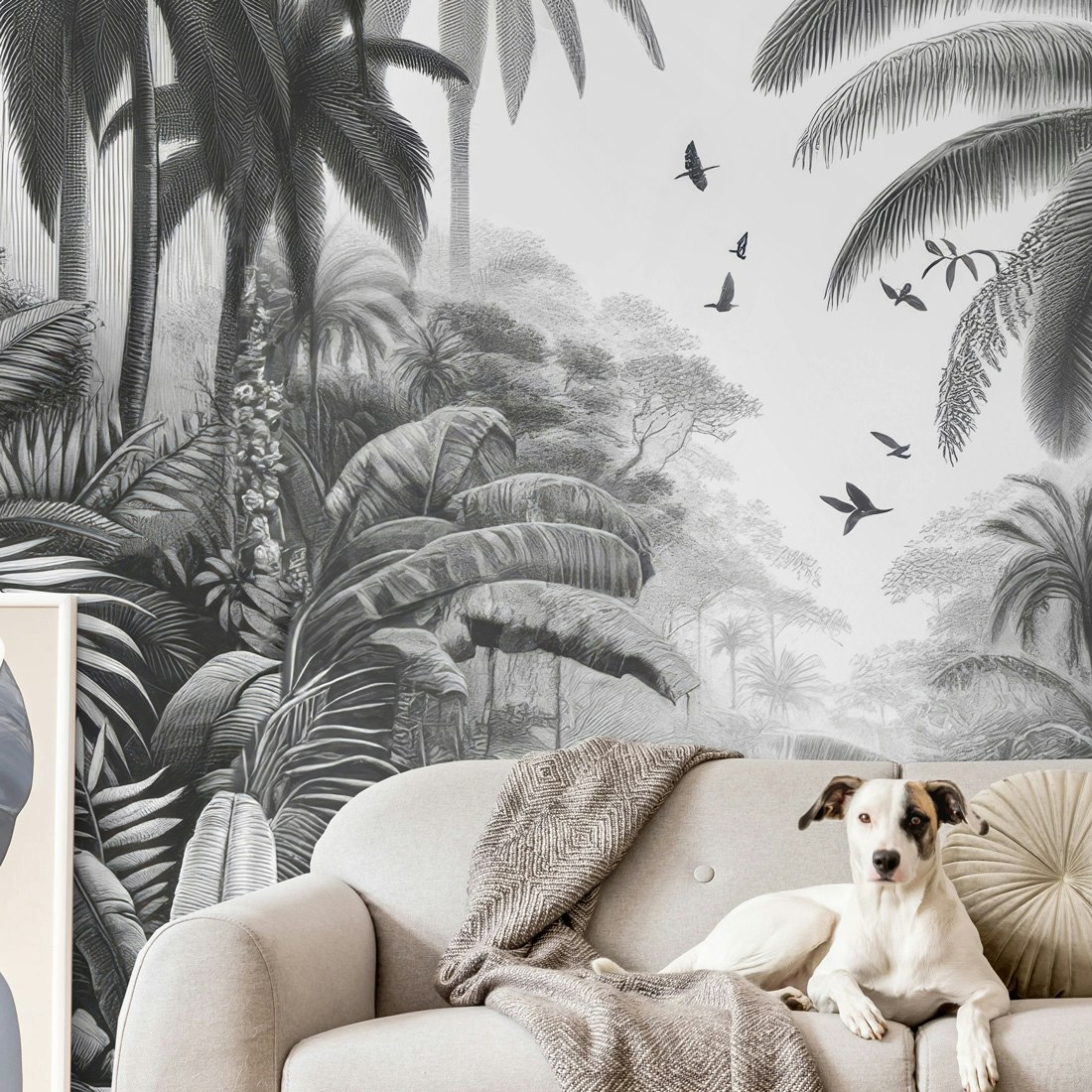 Painel de Parede Tropical Black & White