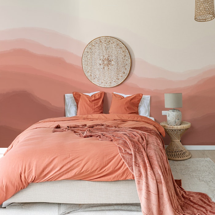 Painel de Parede Ombre Terracota Aquarela