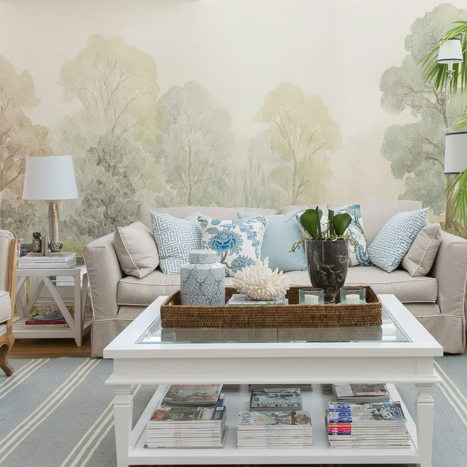 Painel de Parede Aquarelado Verde Natur