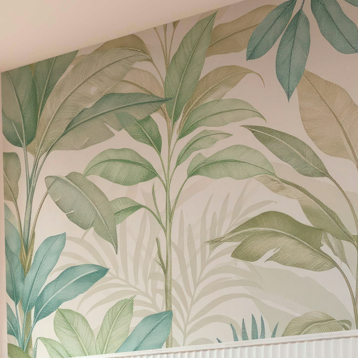 Painel de Parede Folhagens Tropicais