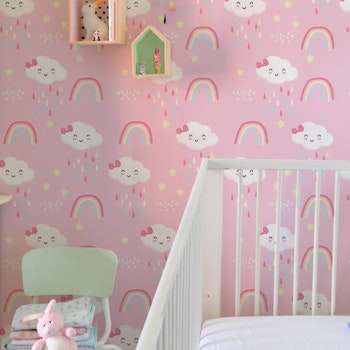 Infantil Papel De Parede Grudado Papel de parede vinílico com camada protetora em pvc. infantil papel de parede grudado