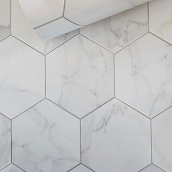 azulejo para cozinha branco hexagono marmore
