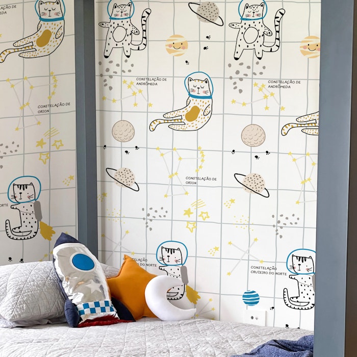 Papel de Parede Gatinhos no Espaço