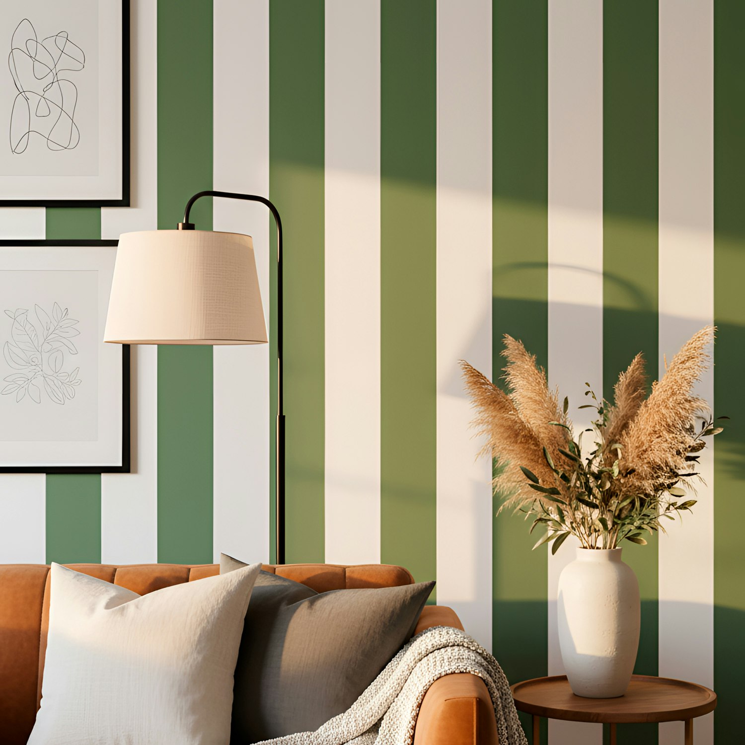 papel de parede verde musgo