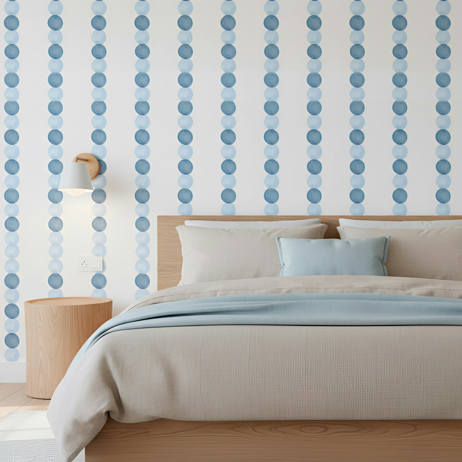 Papel de Parede Poá Aquarela Vertical – Delicado e Moderno