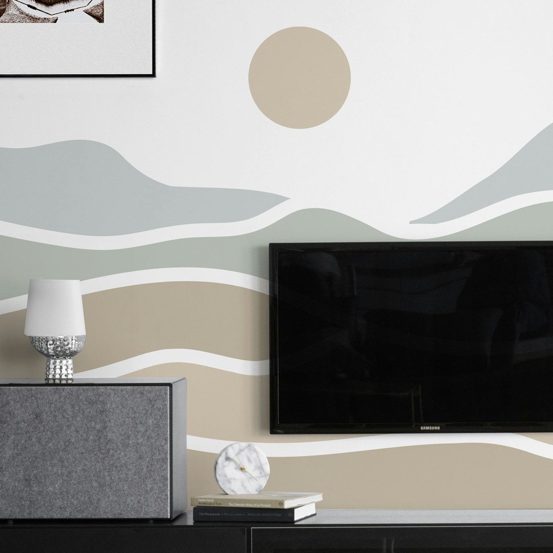 Adesivo Montanhas Boho Creme