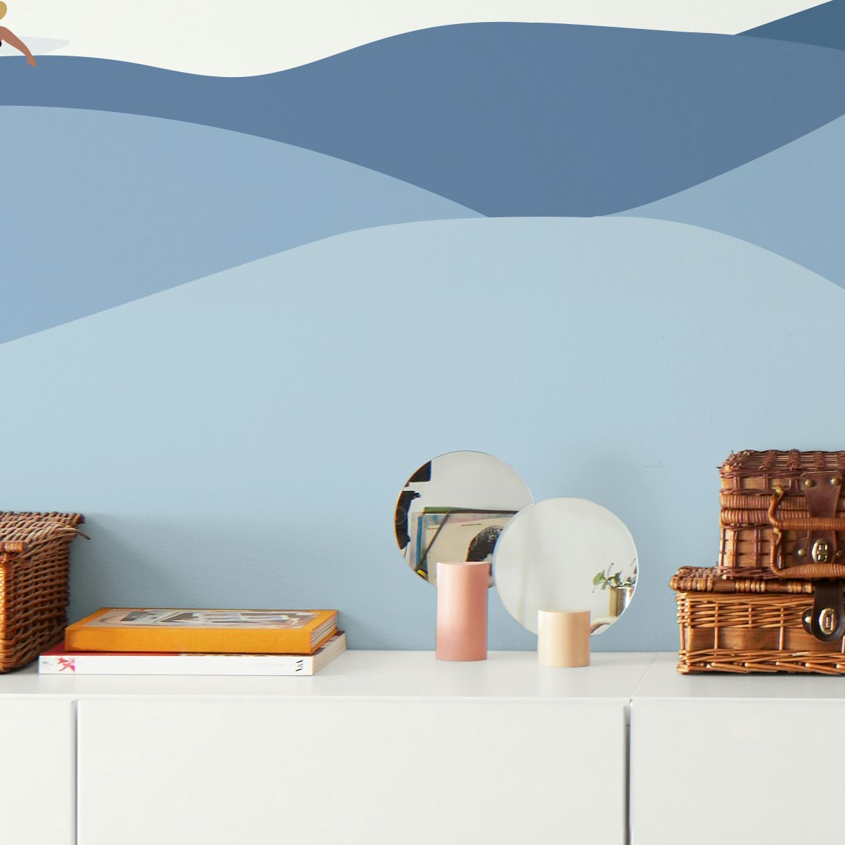 Adesivo Parede Azul Ondas do Mar