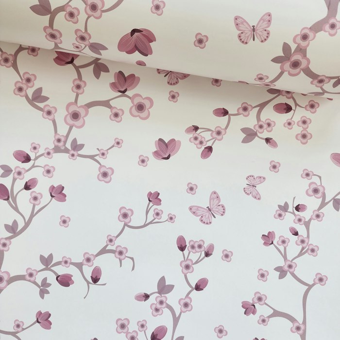 Impek Rosa Vs Papeis De Parede Rosa Papel De Parede Jardim Secreto Com Painel