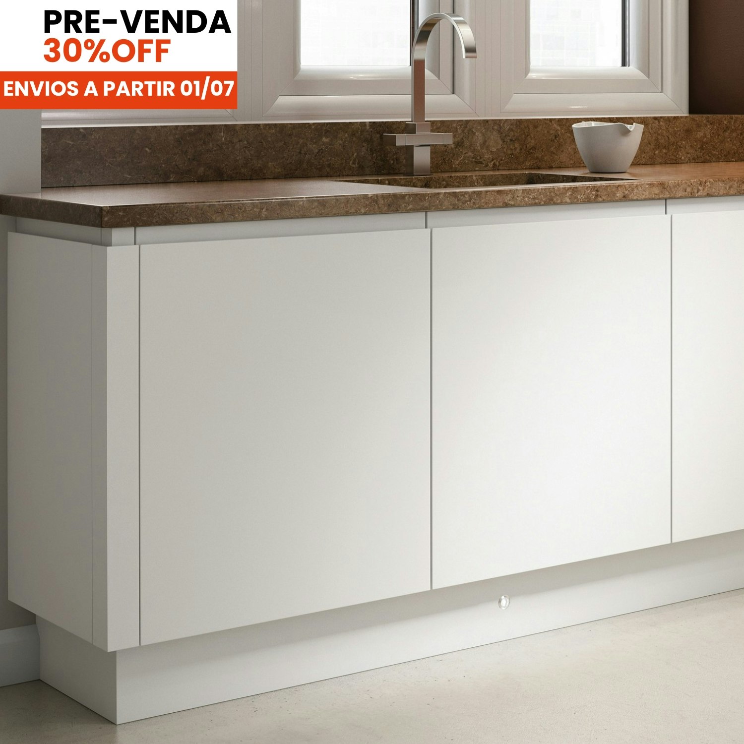 Adesivo Fosco Branco para Envelopamento de Móveis - 3 metros x 67 cm