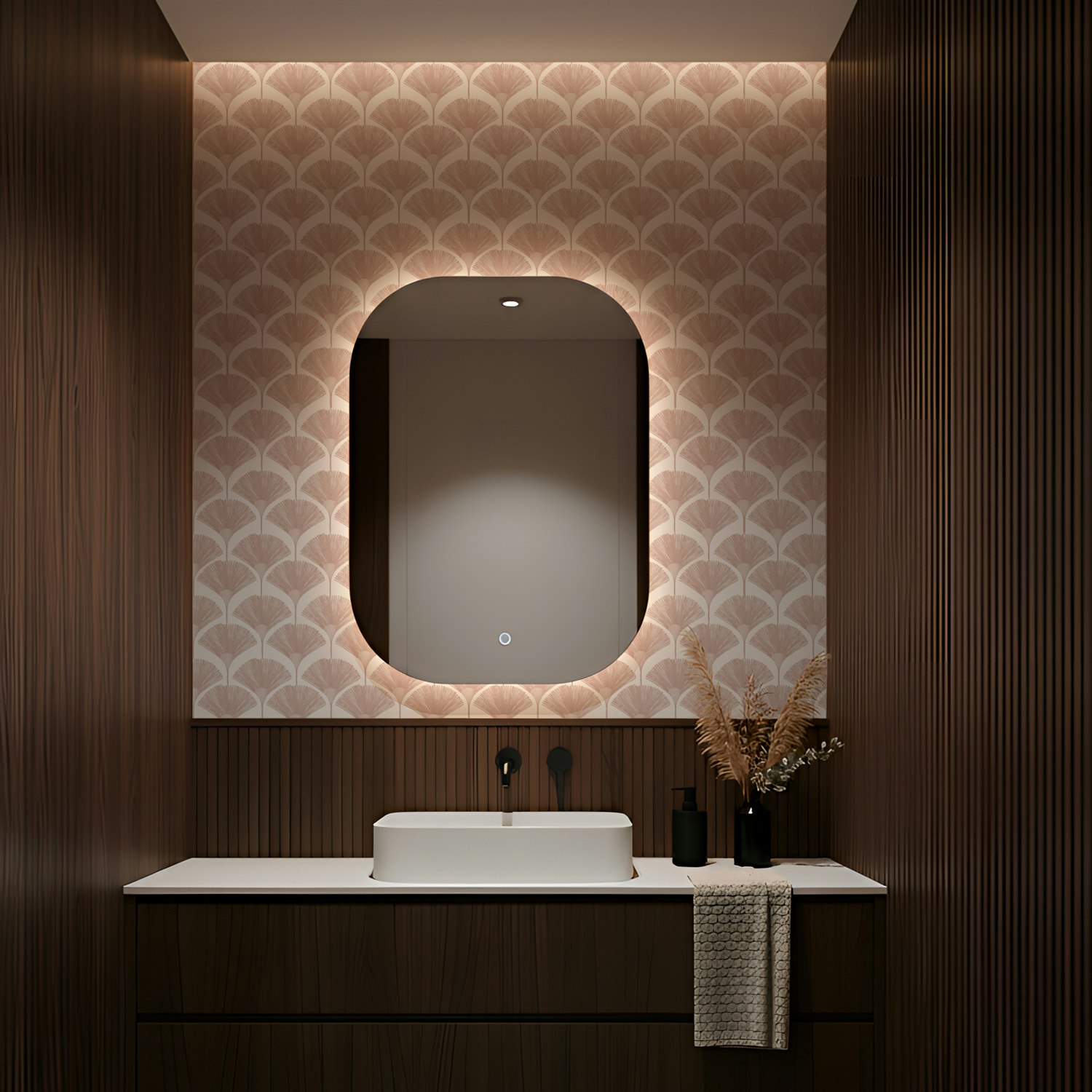 Papel de Parede Leque Orgânico Art Déco | Moderno e Sofisticado
