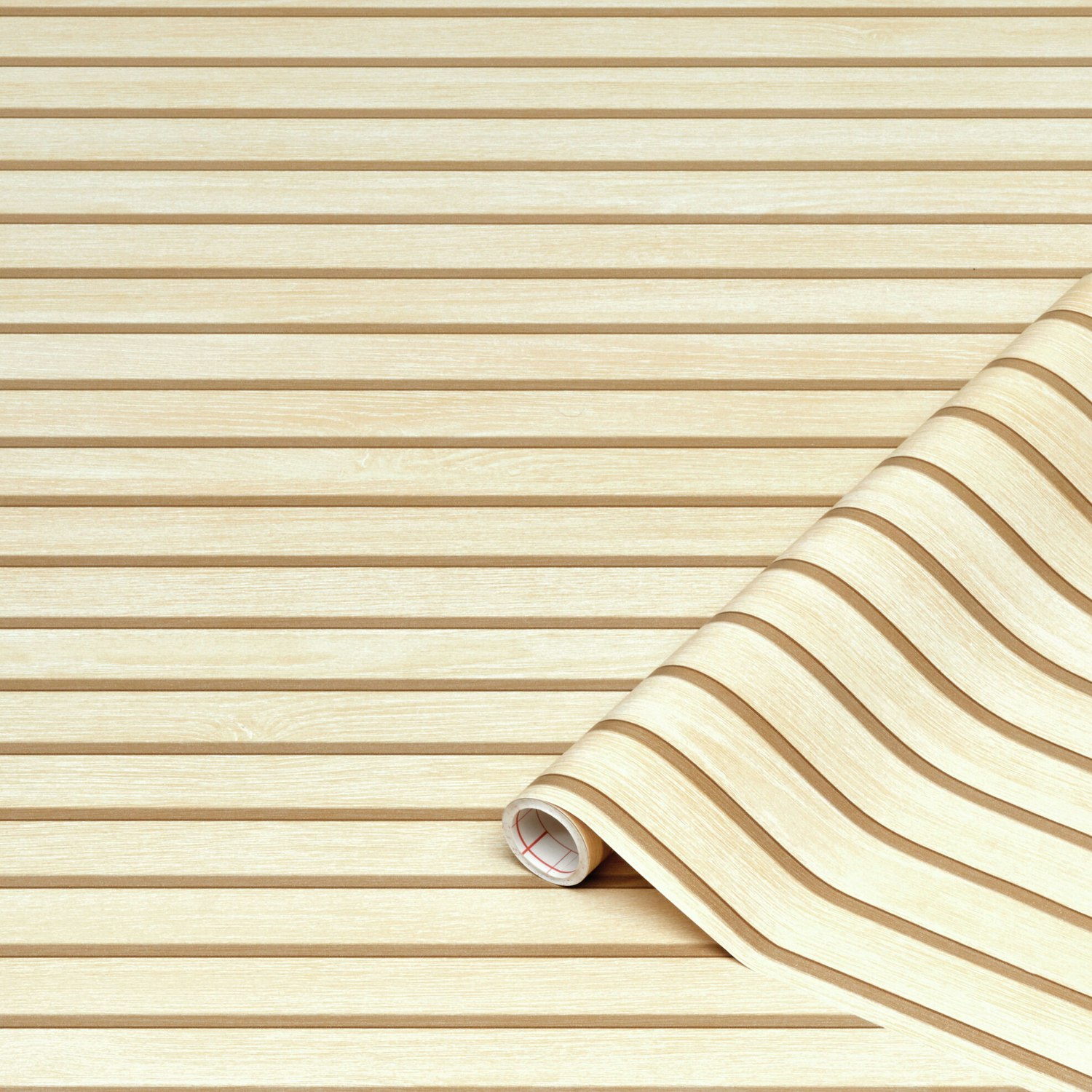 Papel de Parede Ripado Madeira Clara