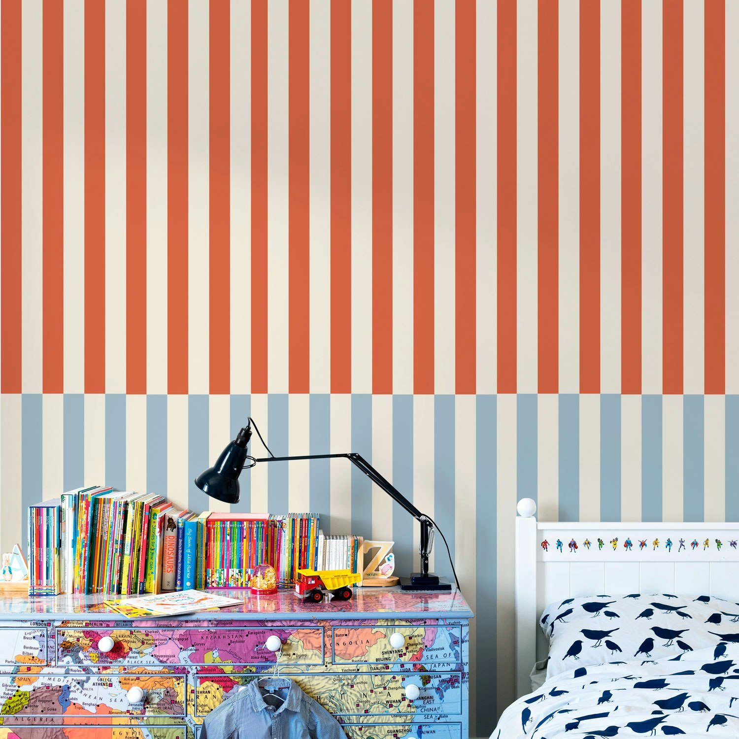 Papel de Parede Listras Color Block Kids