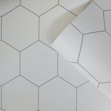 papel de parede hexagonal cinza