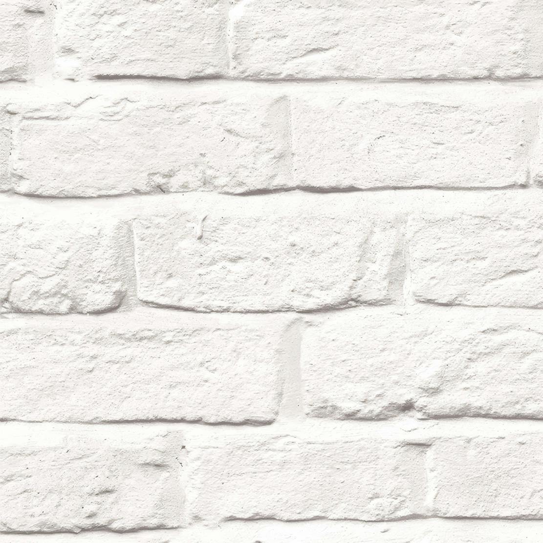 papel de parede tijolinho branco