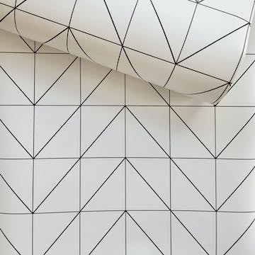 papel de parede grid preto e branco