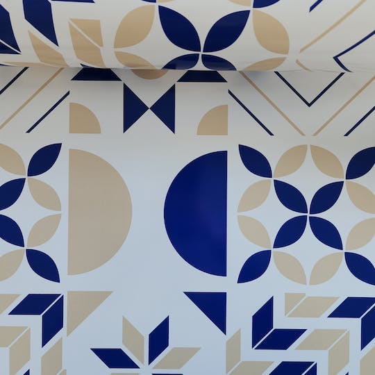 adesivo de azulejo geometrico azul